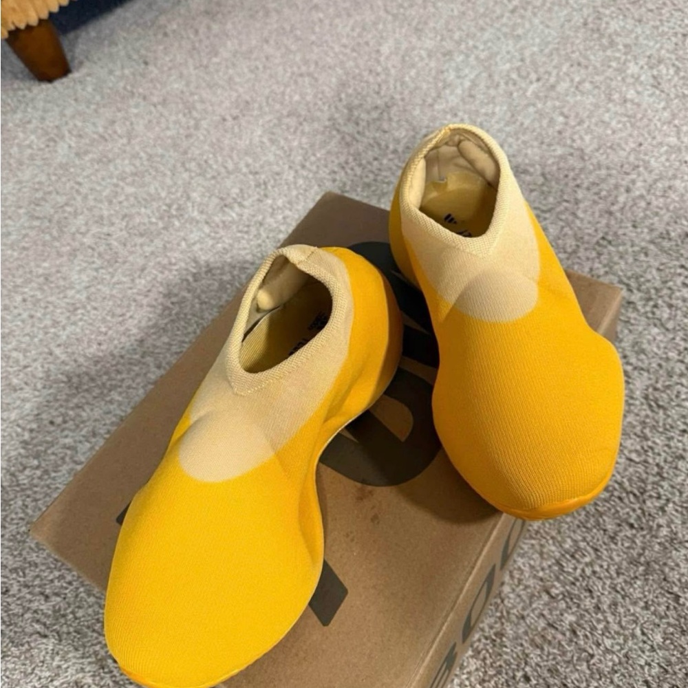 Vibrant Yellow Yeezy Slip-On Sneakers